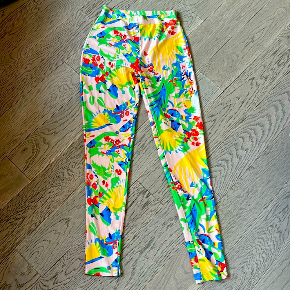 SHEIN flower leggings